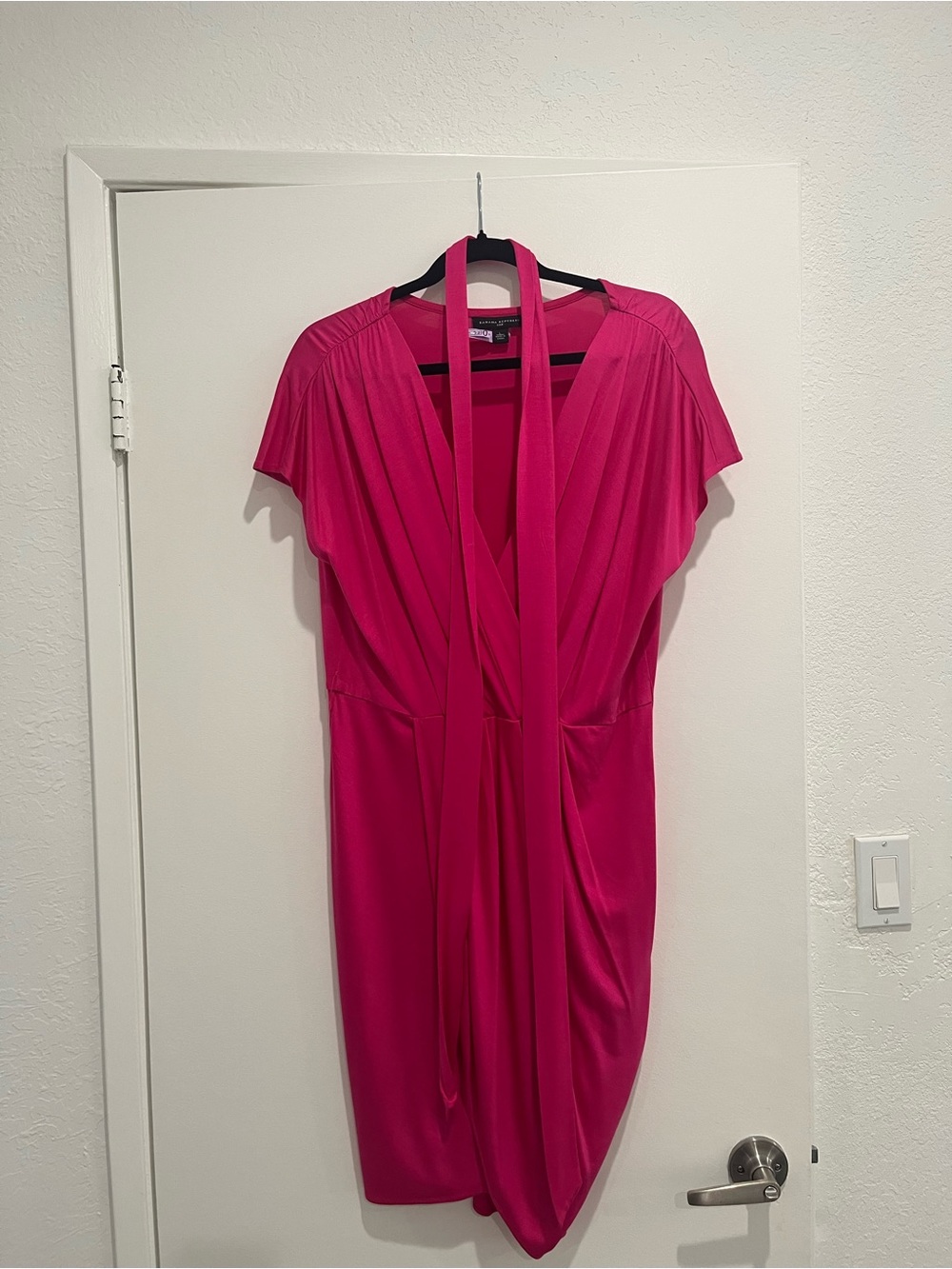 Banana Republic Fuchsia Wrap-Style Midi Dress